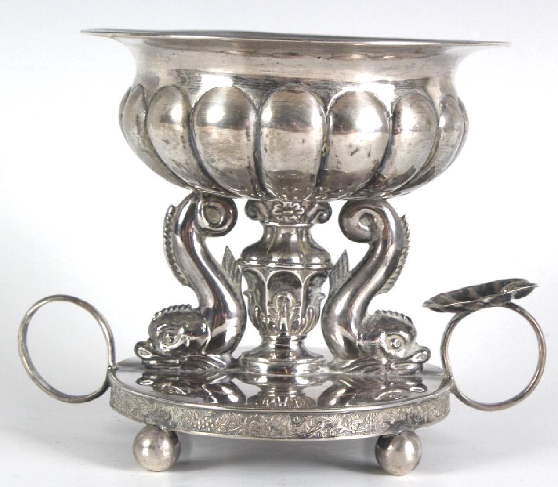 Antique American Coin Silver Footed Dolphin Dish (1 of 7)