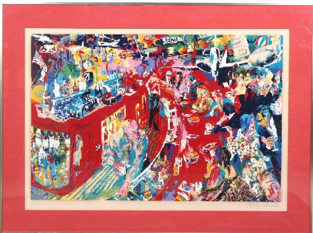 LeRoy Neiman Bar at 21 Club Serigraph Print SIGNED (1 of 7)