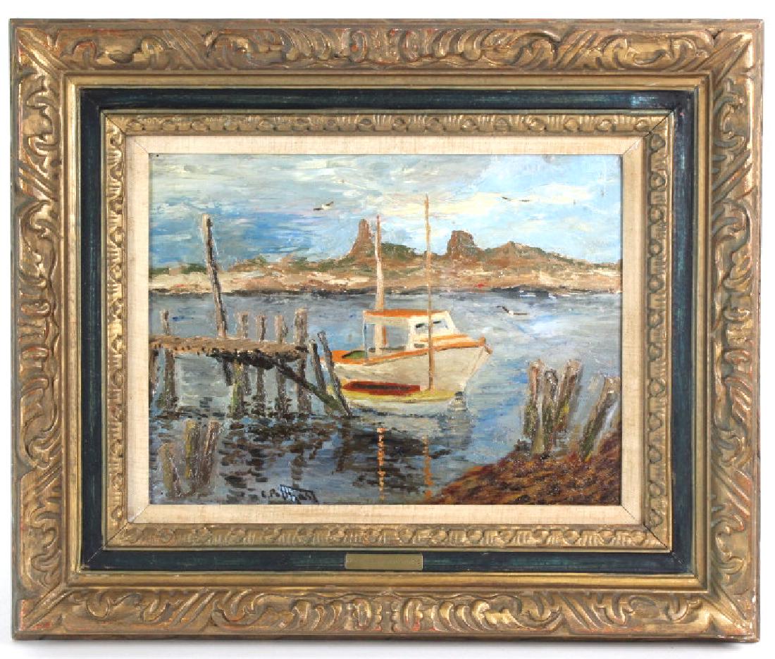 Edward Henry Potthast Ship Oil Painting LISTED (1 of 9)