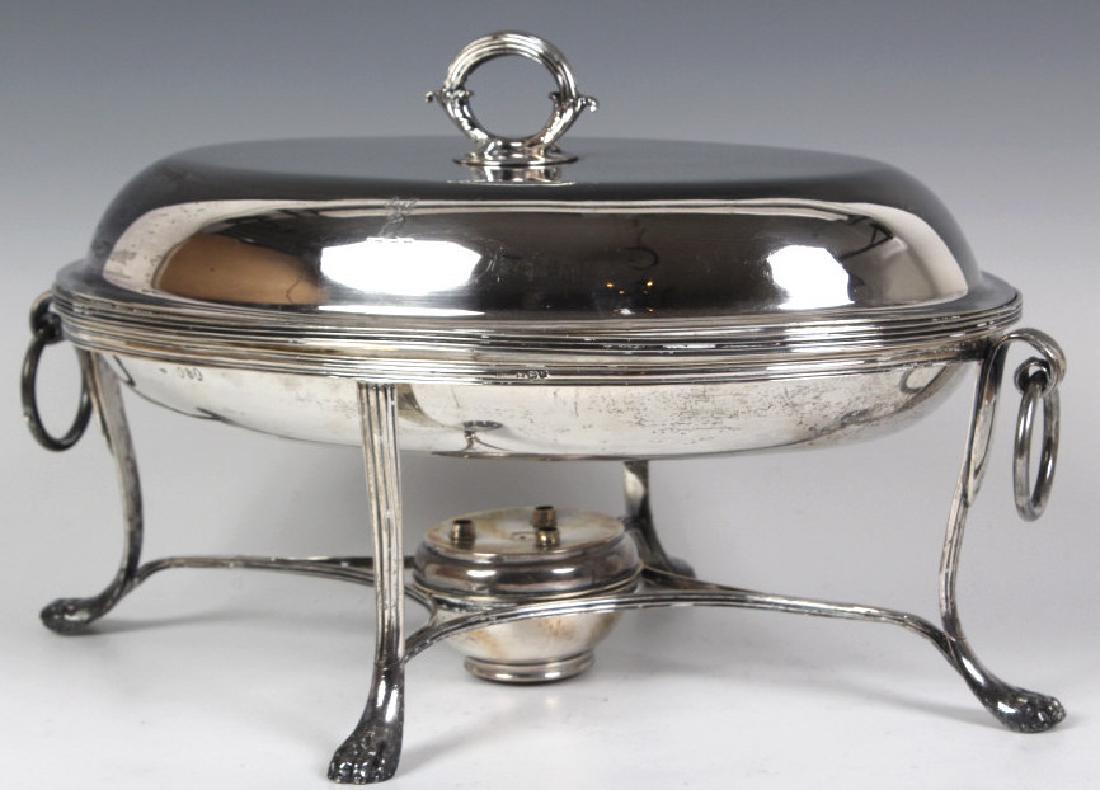 Antique Georgian English Silver Chafing Dish 1419g (1 of 9)