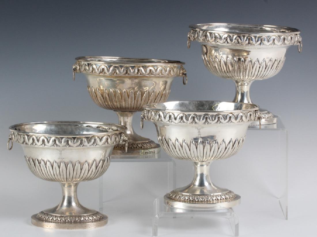 4 Antique English Georgian Silver Foot Bowl 1585gr (1 of 9)