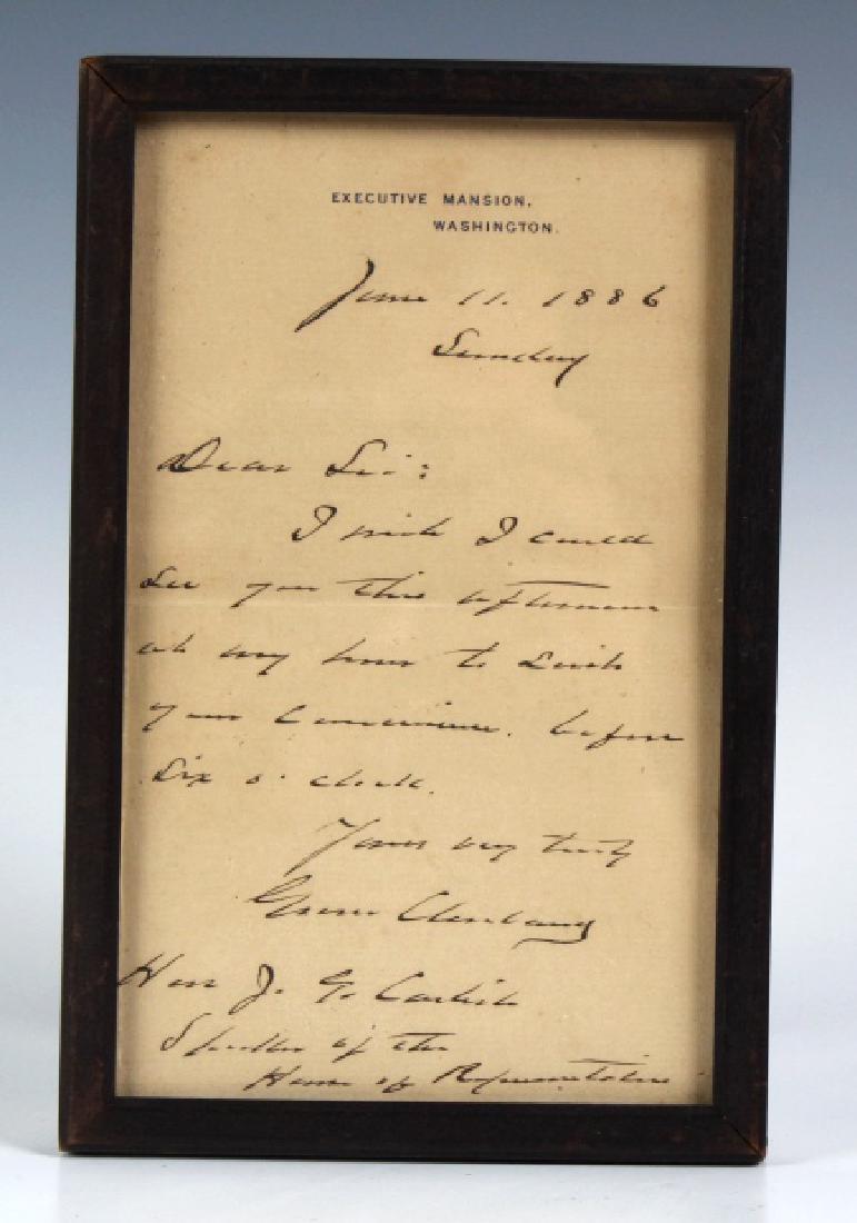 Signed Grover Cleveland Letter to Speaker Carlisle (1 of 5)