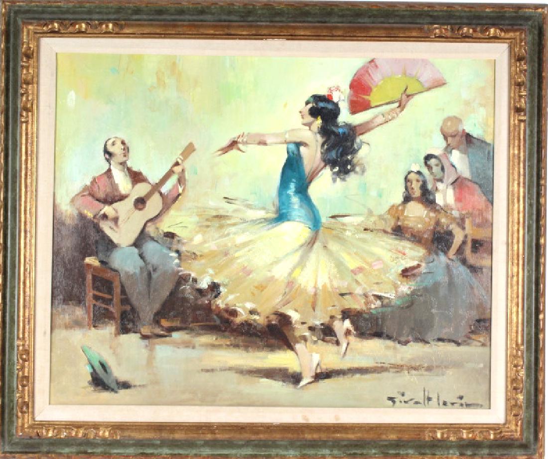 Joan Giralt-Lerin Flamenco Dancer Oil Painting (1 of 7)
