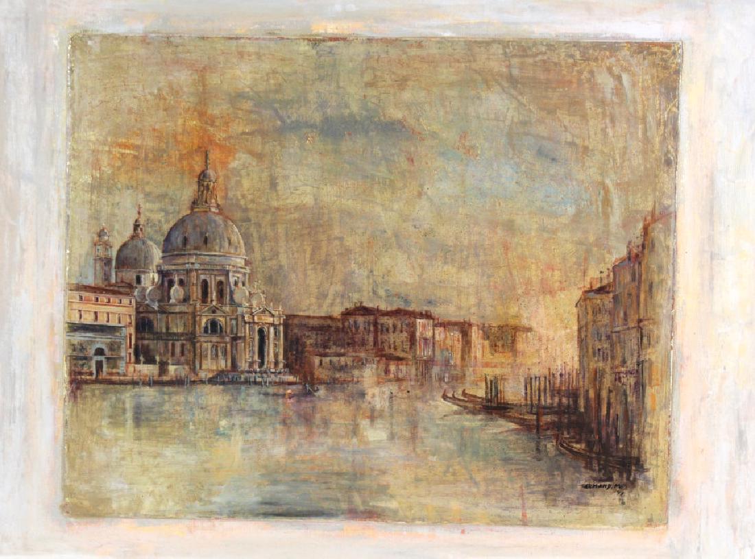 Signed Armand M. Venice Italy Canvas Oil Painting (1 of 6)