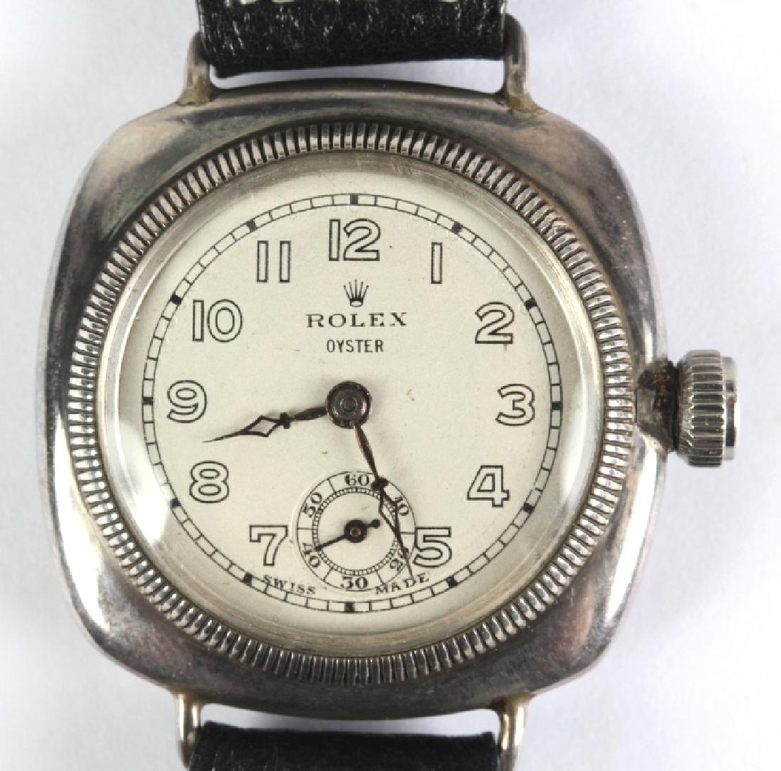 1920s Rolex Sterling 925 Cushion Oyster Case Watch (1 of 9)