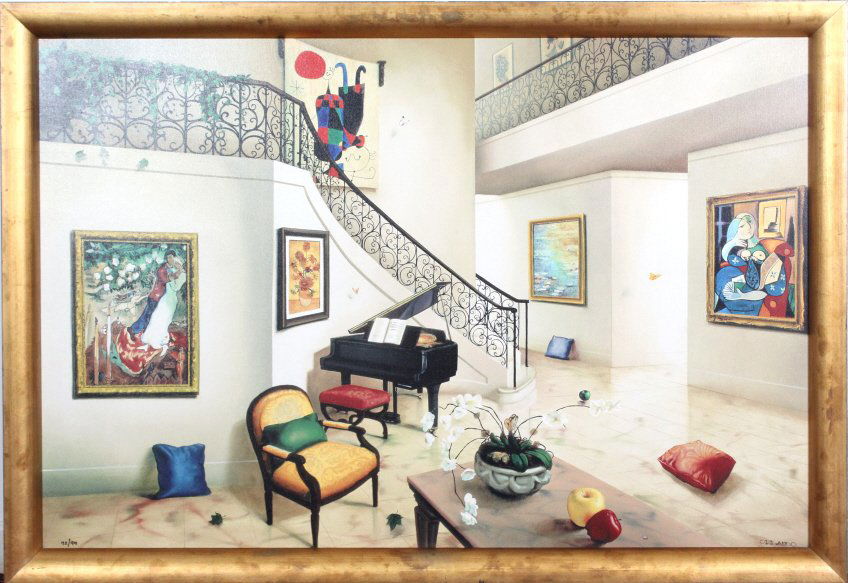 HUGE Raphael Quevedo Orlando Interior Scene Giclee (1 of 8)