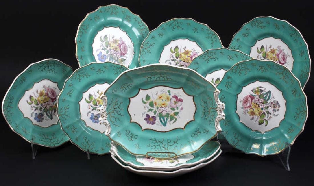 9pc Antique English Pearlware Pottery China Set (1 of 10)