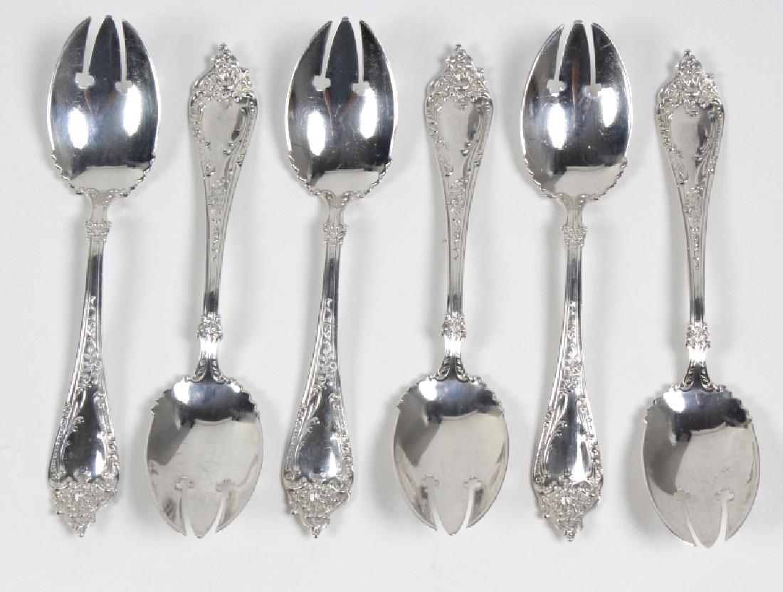 Antique Set of 6 Sterling Silver Ice Cream Forks (1 of 5)
