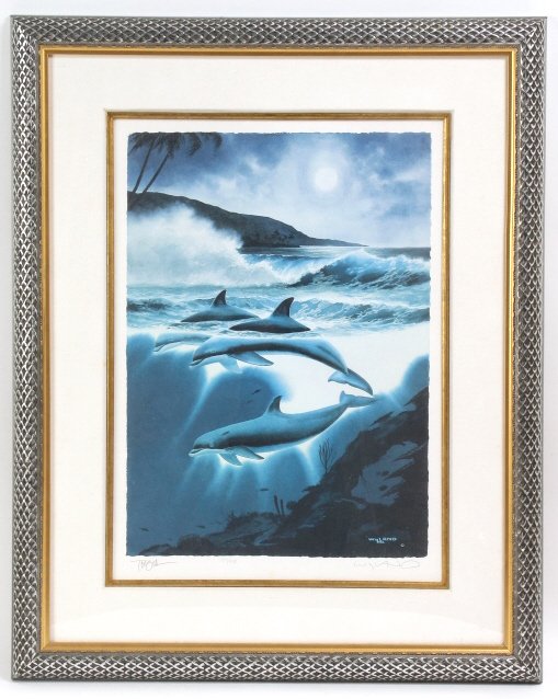 Robert WYLAND Dolphins L/E Embossed Lithograph (1 of 7)