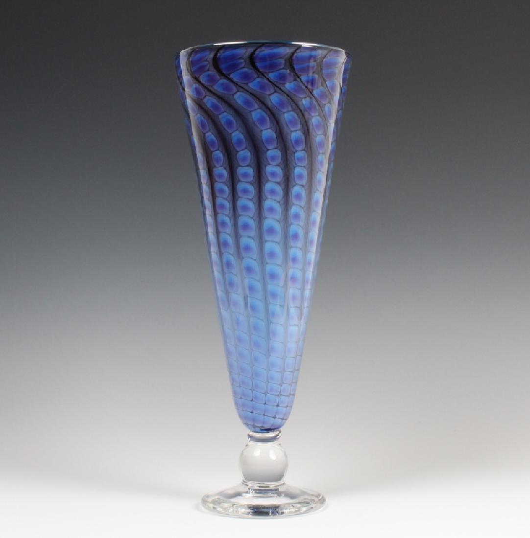 Tom Philabaum Studio Art Glass Cone Vase LARGE (1 of 7)
