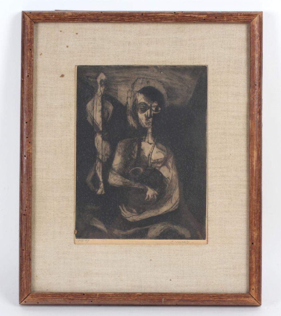 Claude Venard (1913-1999) France Moderist Etching (1 of 7)