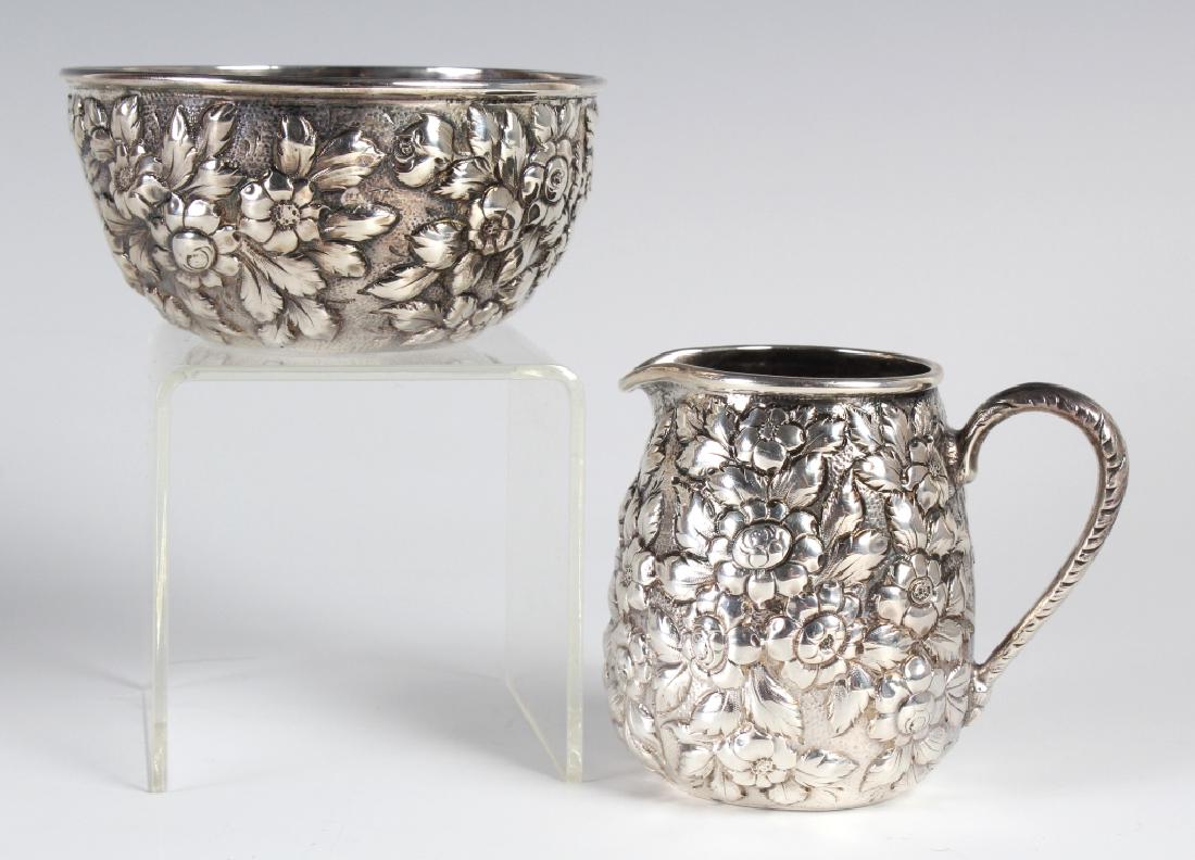 S Kirk & Son Floral Repousse Silver Creamer Sugar (1 of 7)