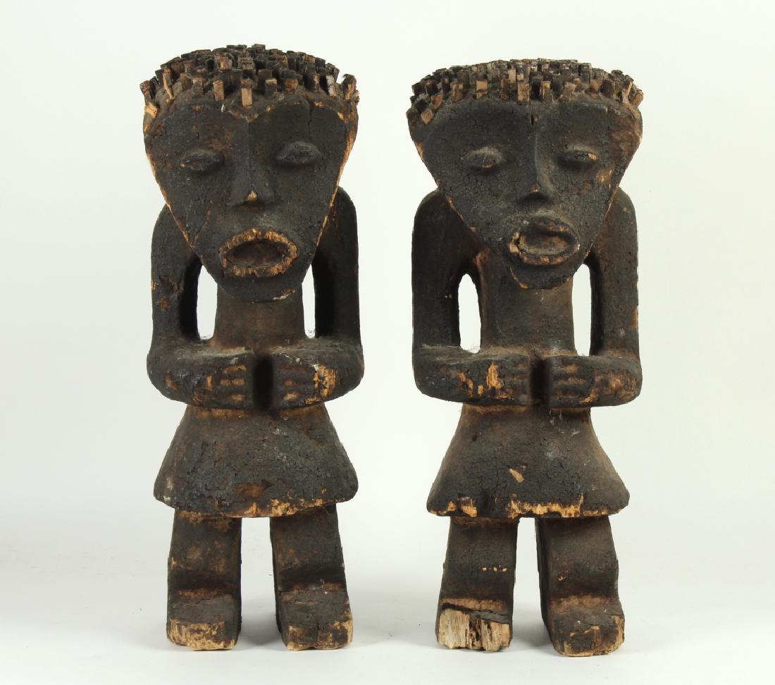 African PR Carved Wood Power Figure Fetish Statue (1 of 9)