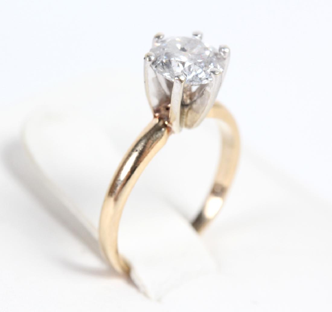 1 Ct Round Solitaire 14k Gold Diamond Wedding Ring (1 of 5)