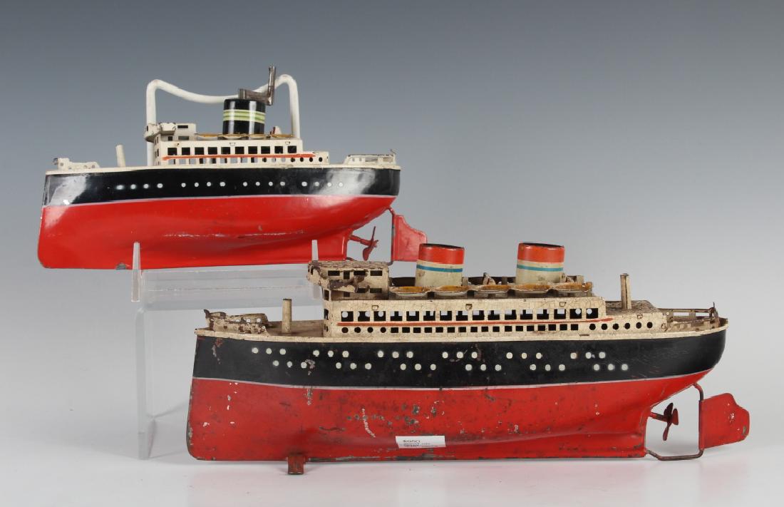 LOT 2 ARNOLD Ocean Liner Tin Windup Boat Ship TOY (1 of 6)