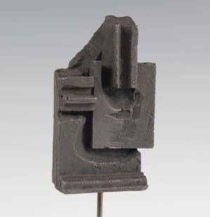 Louise Nevelson Brandeis Multiple Bronze Sculpture: Louise Berliawsky Nevelson (1899-1988 New York / Russian Federation) Original cast bronze abstract art statue. Artwork known as "Brandeis Multiple". From an edition of 150 works. Miniature sculpture