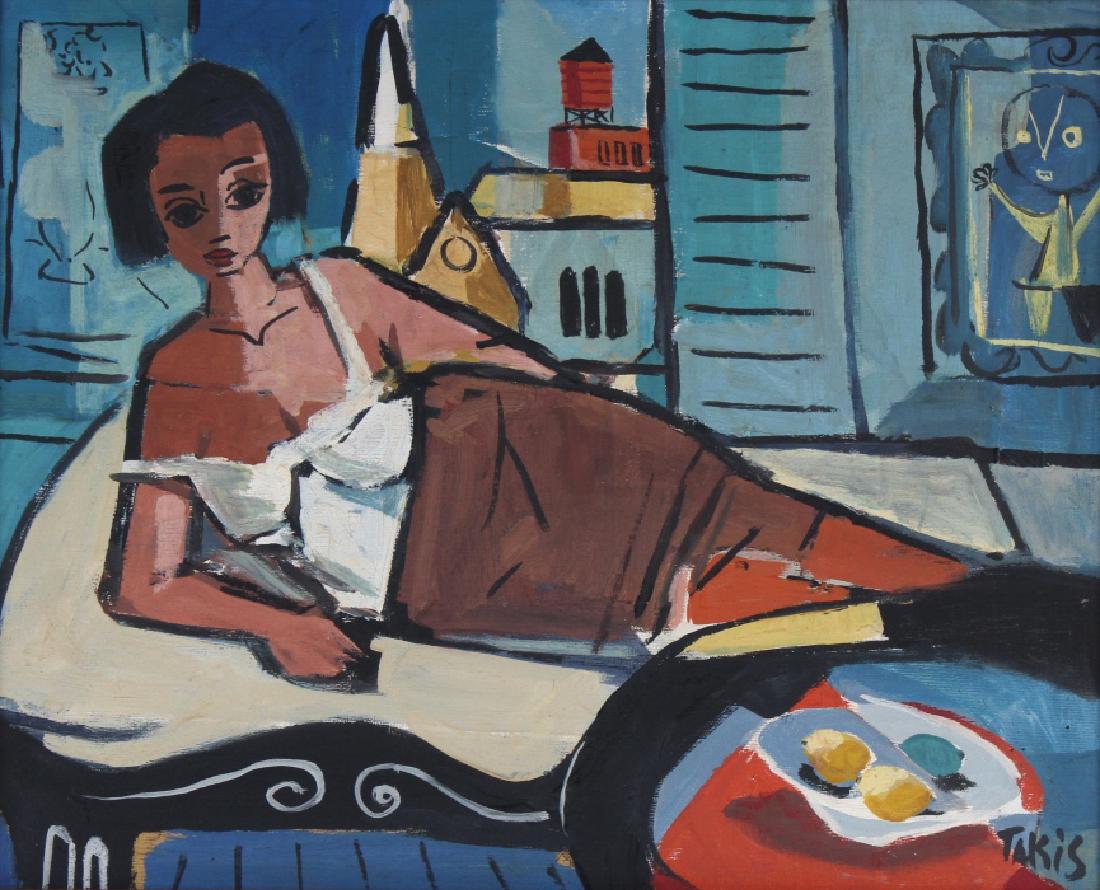 Nicholas Takis 1903-1965 American Modern Painting (1 of 6)