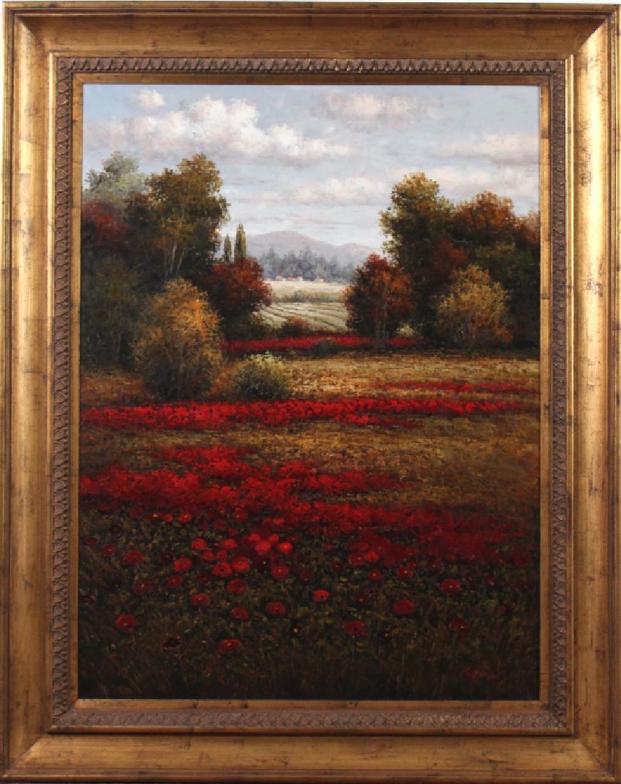 Signed K Paul American Floral Art Landscape Painting (1 of 6)