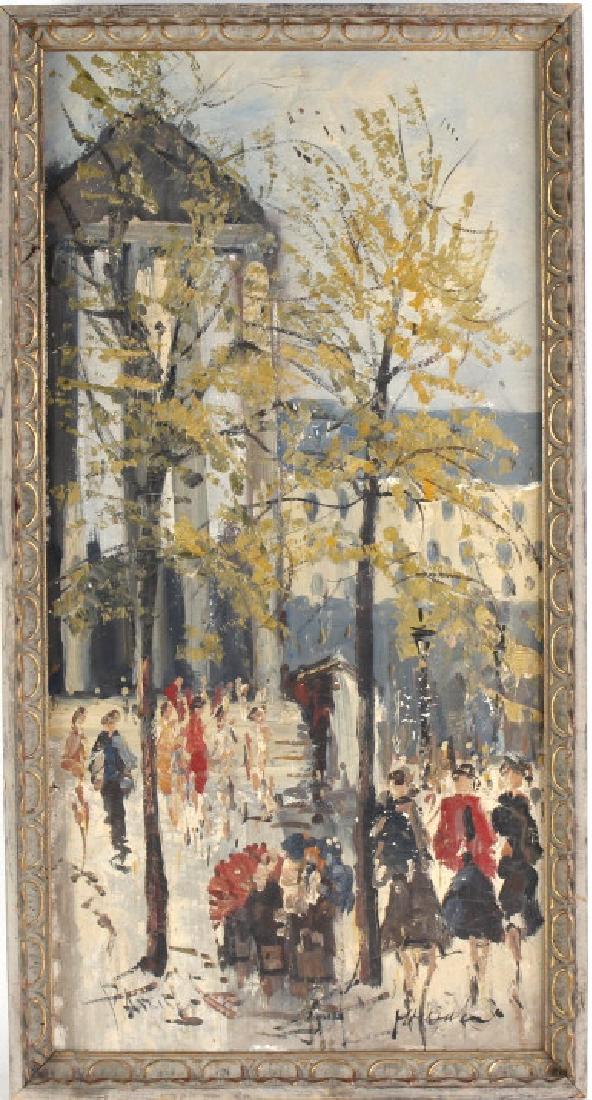 Impressionist Parisian Street Scene Oil Painting (1 of 8)