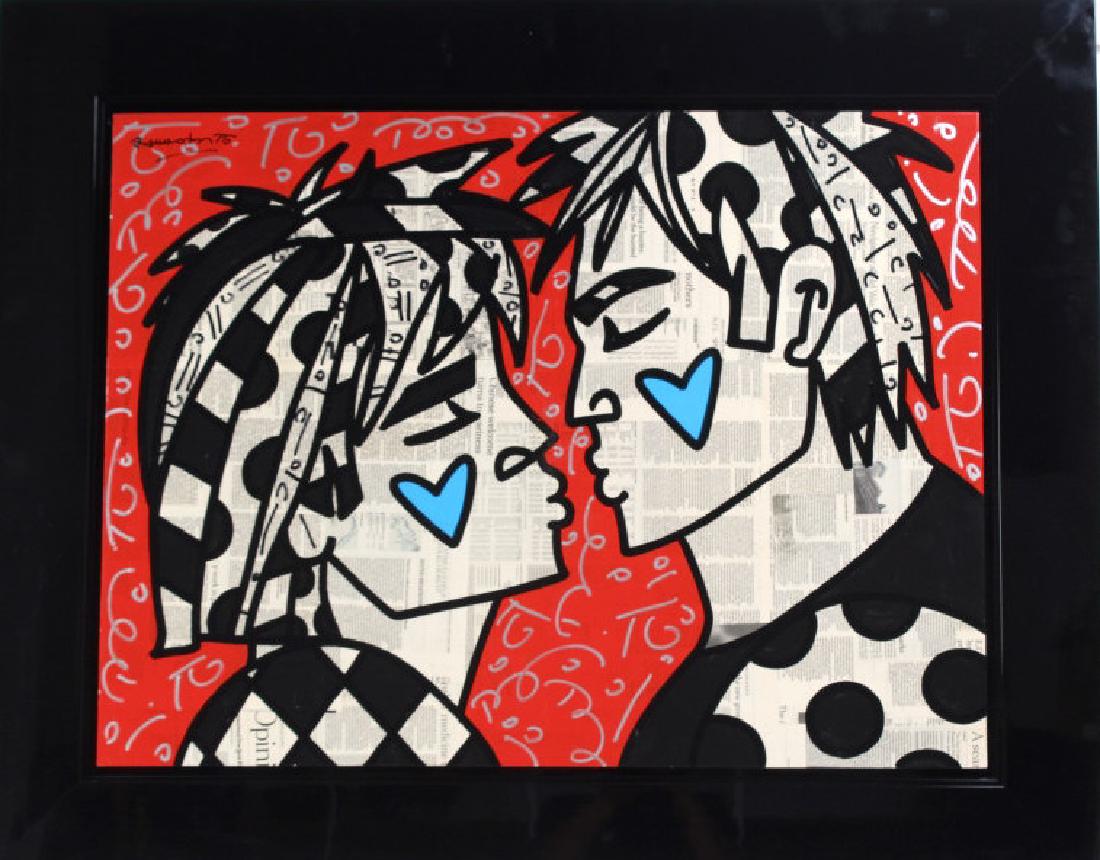 Romero Britto b.1963 American Brazil Pop Painting (1 of 10)