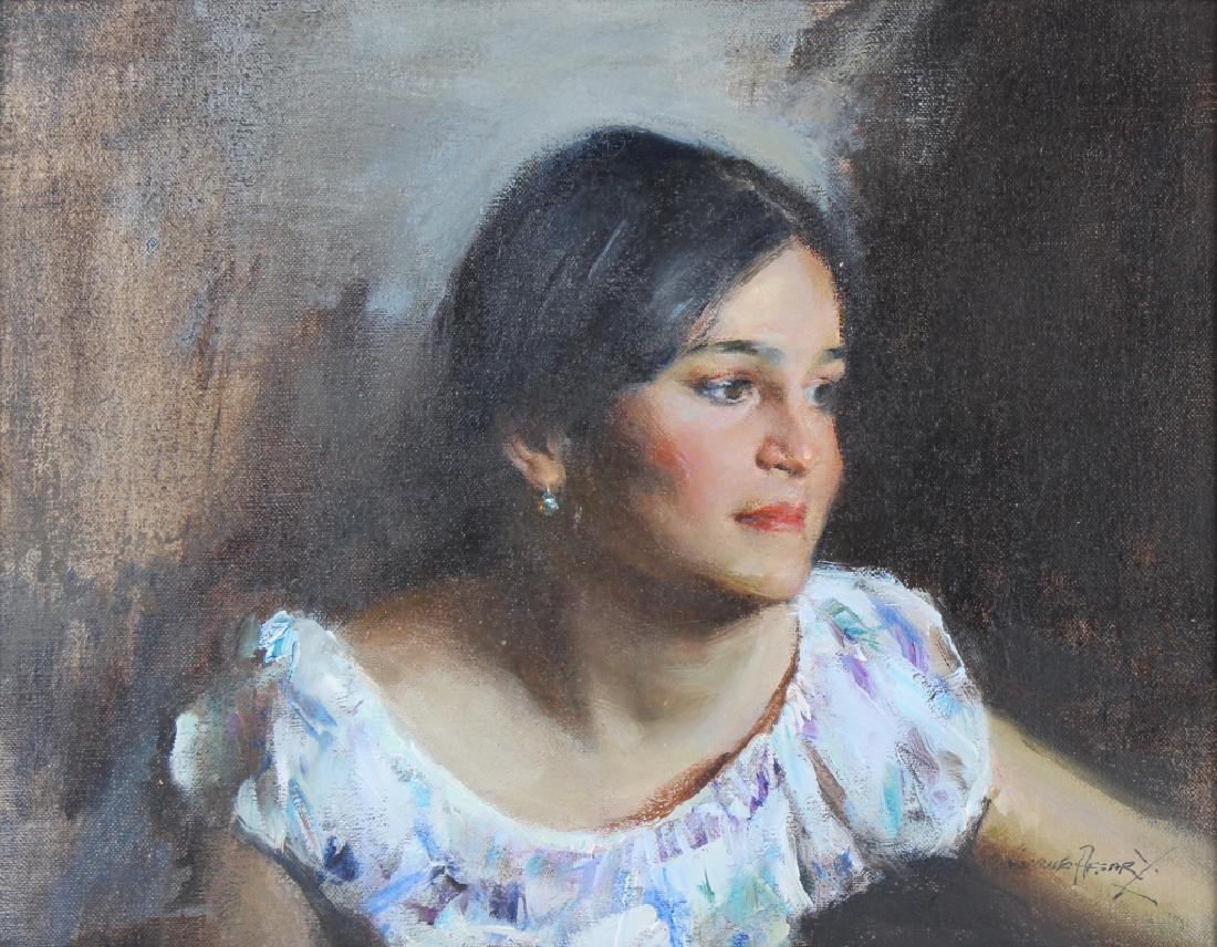 Cyrus Afsary American Female Portrait Oil Painting (1 of 7)