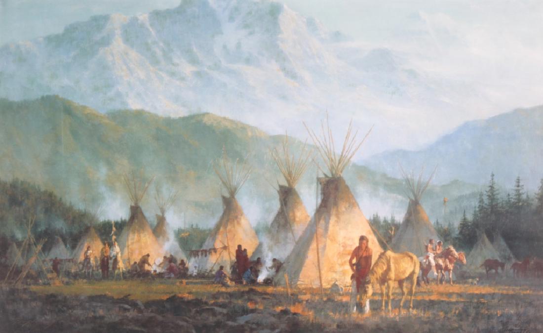 Howard Terpening "Crow Camp" American Indian Print (1 of 7)