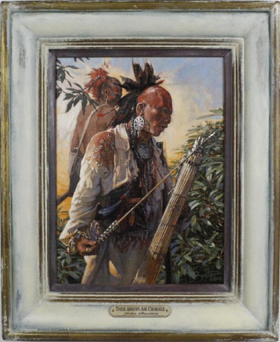 John Buxton American Cherokee Indian Oil Painting (1 of 6)