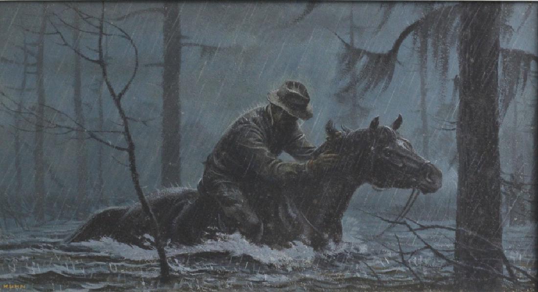 Bob Kuhn American Cowboy Illustration Art Painting (1 of 7)