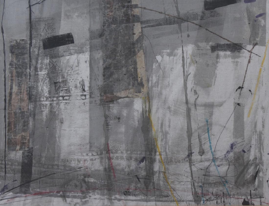 Rosanna Saccocio b1928 Mixed Media Collage On Silk (1 of 5)