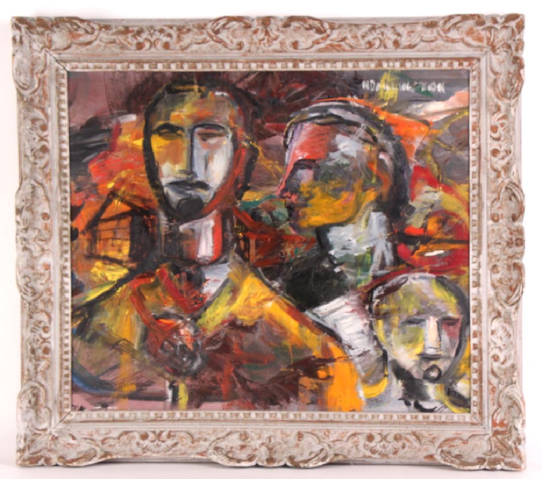 Modern Abstract Portrait Oil Painting MYSTERY ART (1 of 5)