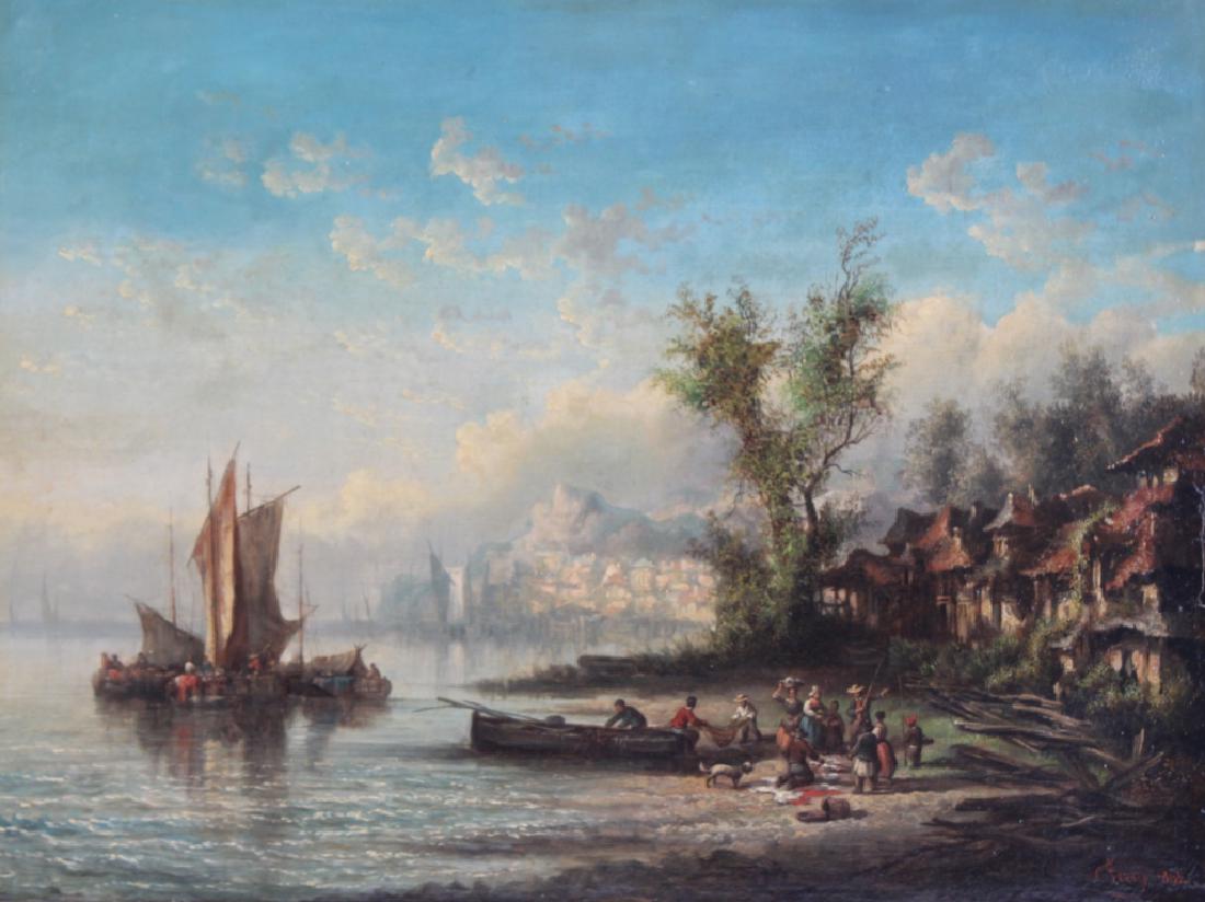 Prosper Ferey French Antique Landscape Painting (1 of 8)