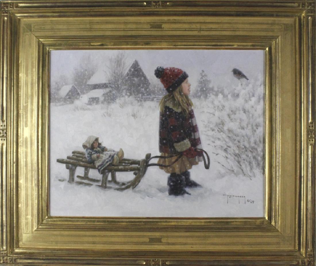 Robert Duncan b.1952 American Winter Oil Painting (1 of 7)