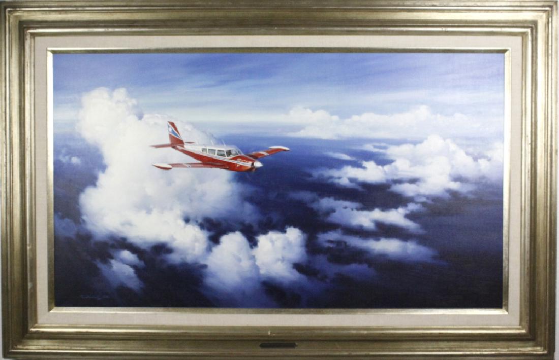 Roy Grinnell b.1943 American Airplane Oil Painting (1 of 8)