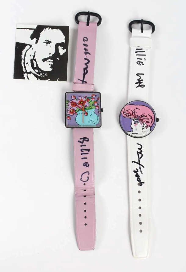 2 Peter Max American Signed Portrait Wrist Watches (1 of 7)