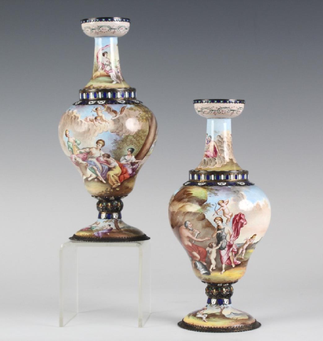 PR Hermann Boehm Viennese Enamel Vase FINE QUALITY (1 of 10)