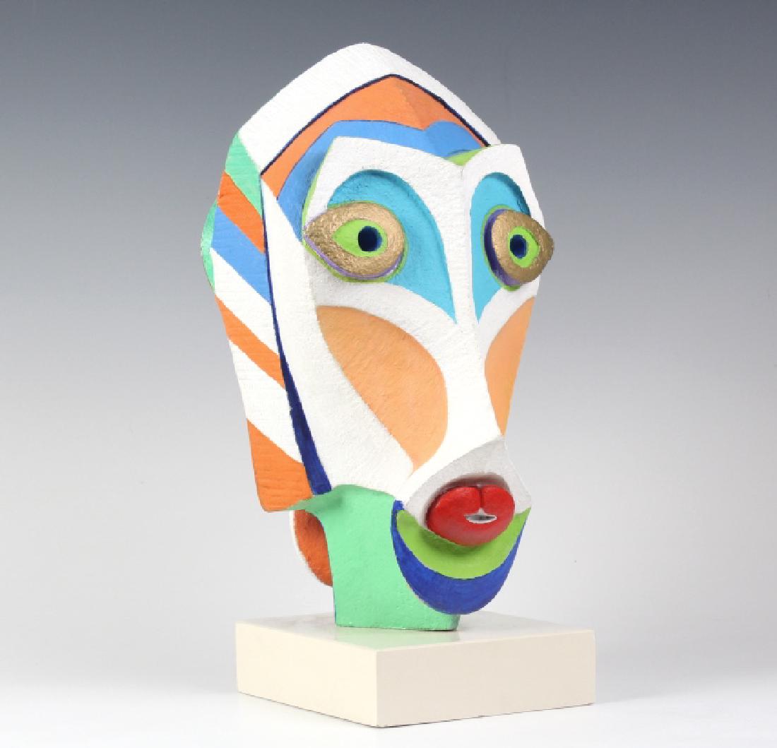 Signed Modern Art Pottery Revolving Head Sculpture (1 of 8)