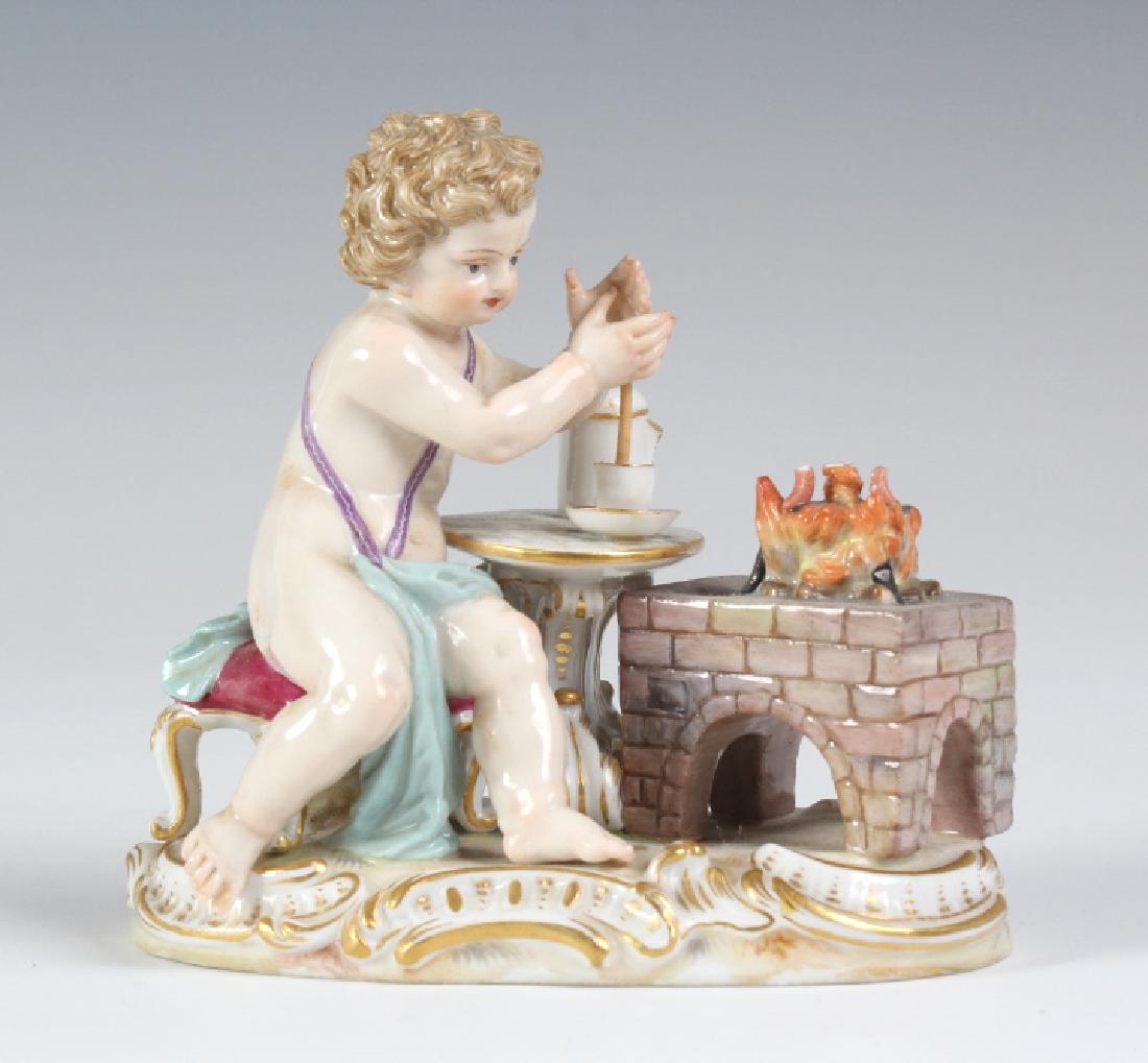 Meissen German Porcelain Cherub Putti Figurine (1 of 6)
