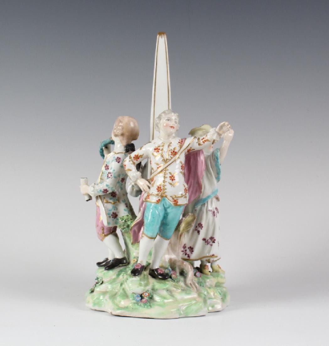 FINE Antique Porcelain Figural Obelisk Figurine (1 of 7)