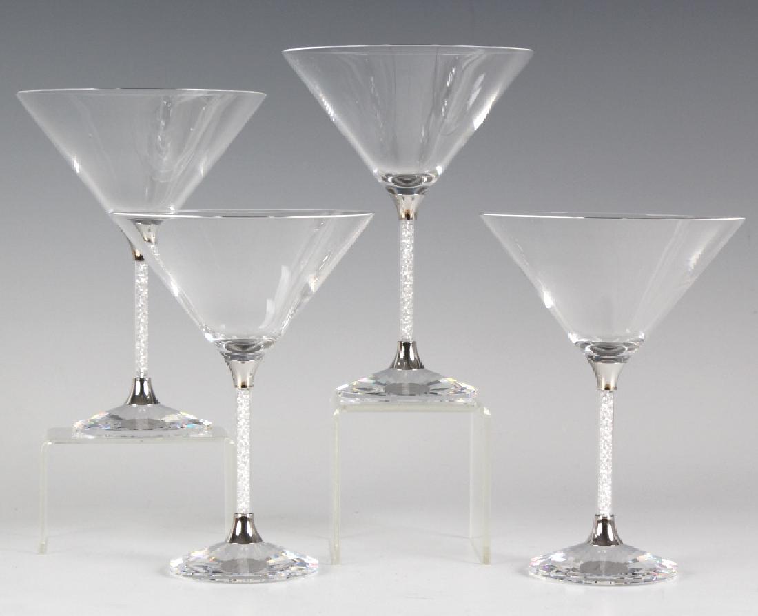 4 Swarovski Crystalline Tall Martini Glasses SET (1 of 6)