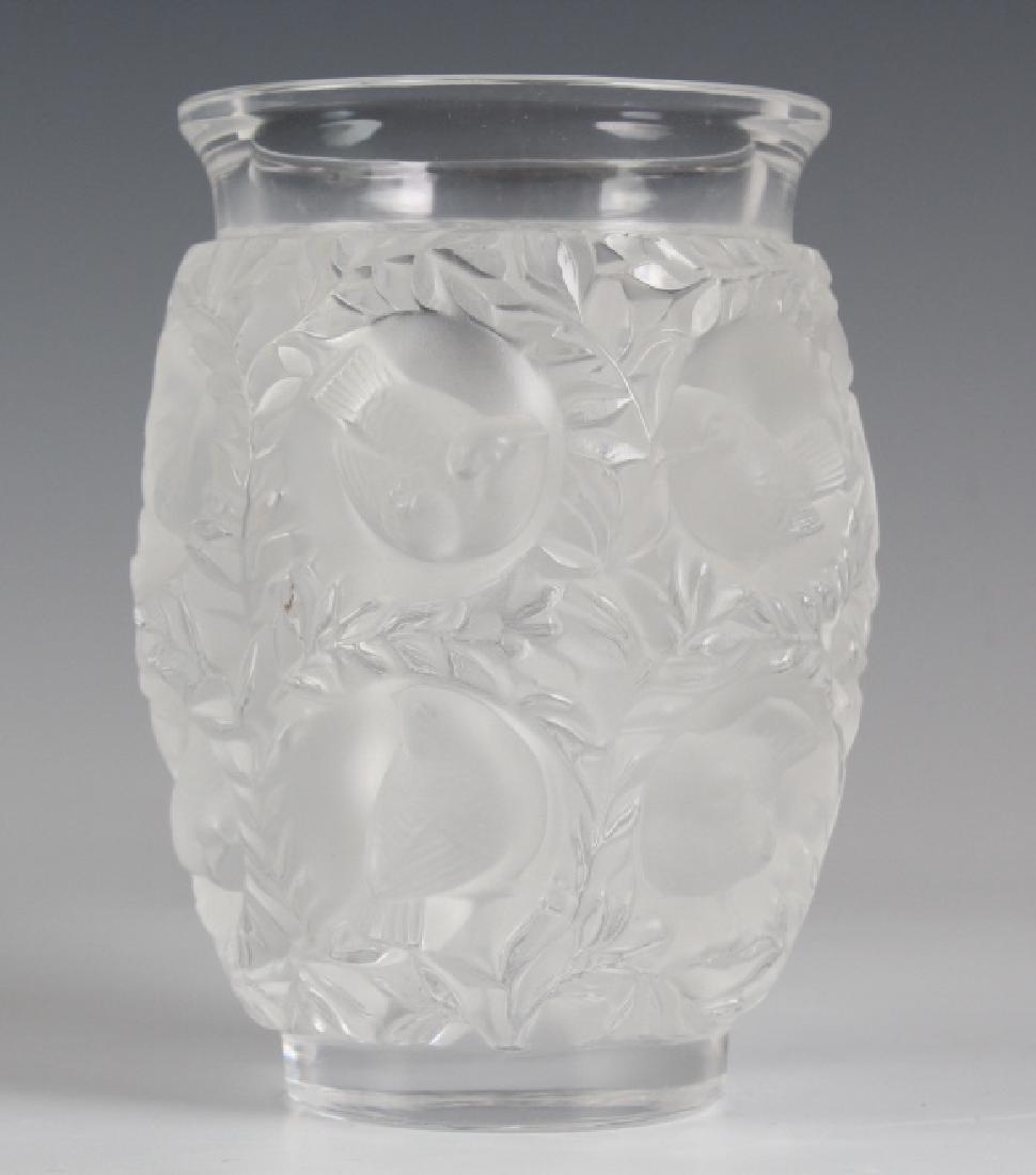 LALIQUE France Frosted Crystal Bagatelle Bird Vase (1 of 6)