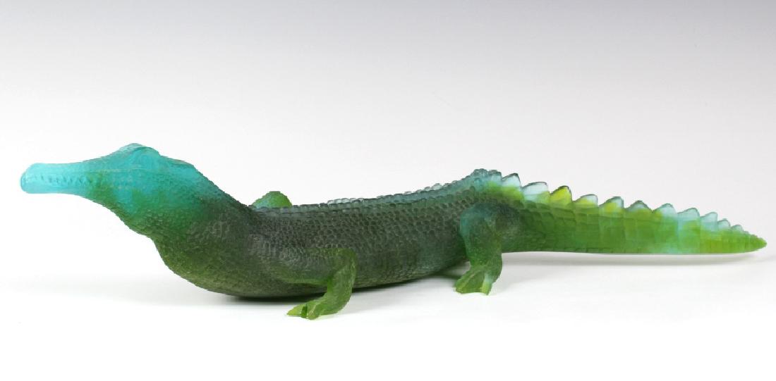 Daum Pate De Verre French Art Glass Alligator 20" (1 of 7)