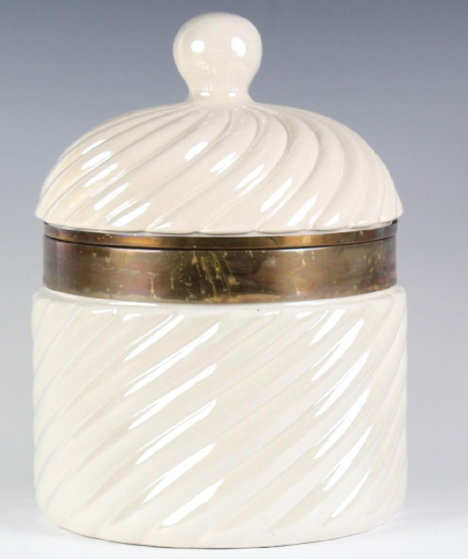Signed Tommasso Barbi Italian Ceramic Ice Bucket (1 of 6)
