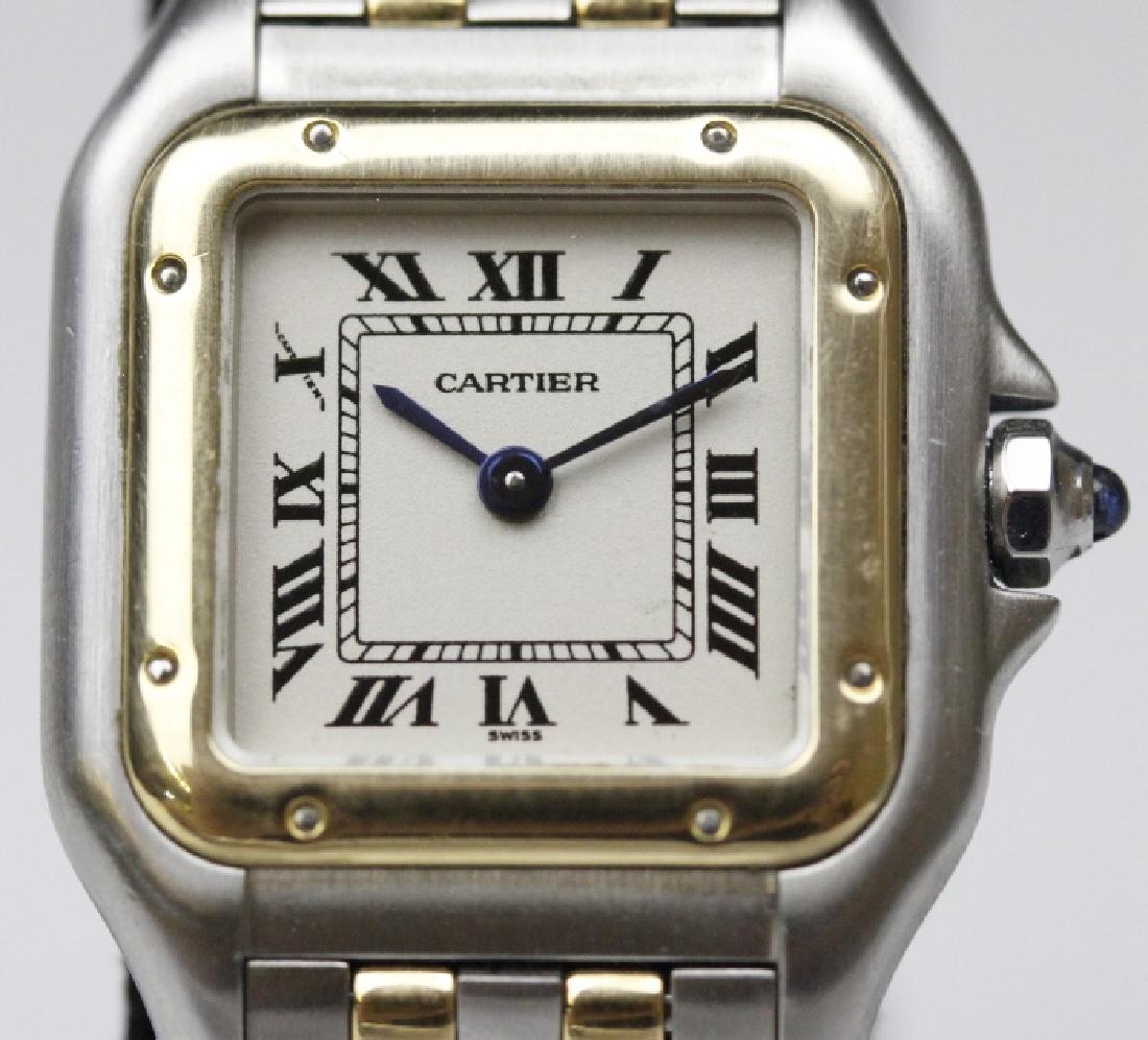 Cartier Ladies Panthere 1120 Steel, 18k Gold Watch (1 of 6)