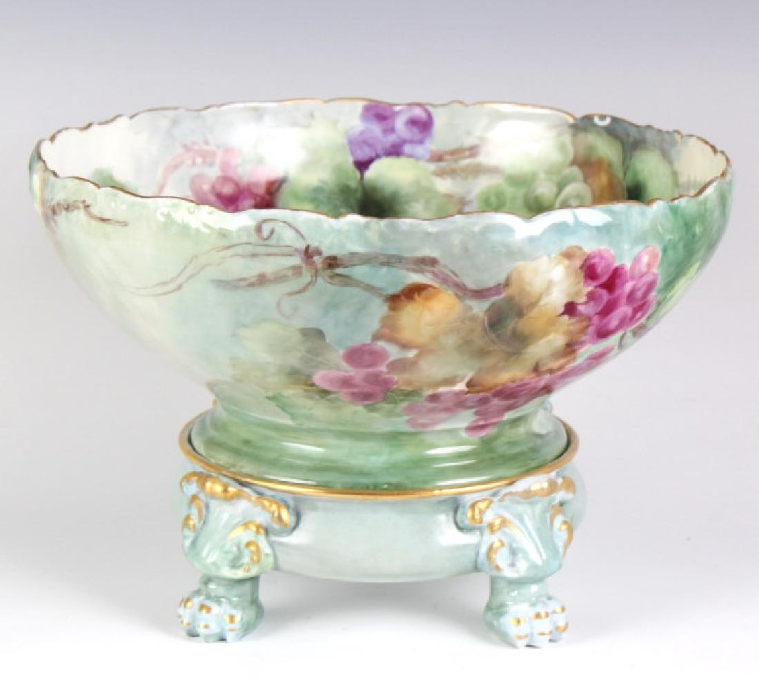 French Limoges Porcelain Painted Grape Punch Bowl (1 of 6)