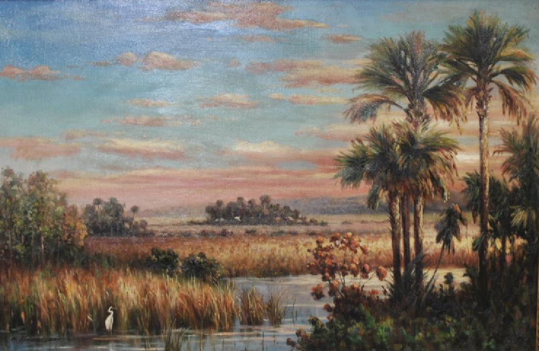 Florida Marsh Highwayman Style Landscape Painting (1 of 4)