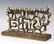 Mid Century Modern Cast Bronze Judaica Menorah