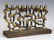 Mid Century Modern Cast Bronze Judaica Menorah - 4