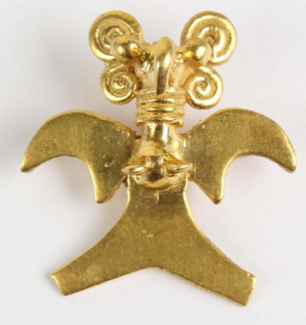 Pre Columbian 59% Gold Figural Bird Pendant (1 of 5)
