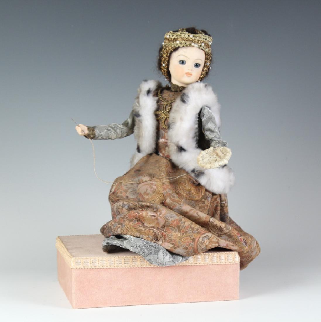 Reuge Sewing Girl Automaton Doll Swiss Music Box (1 of 8)