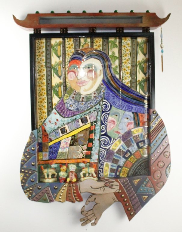 Pat Custer Denison Queen Whimsical Tile Painting (1 of 6)